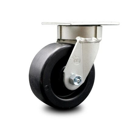 Service Caster 5 Inch Kingpinless Polyolefin Wheel Swivel Top Plate Caster SCC-KP30S520-POR